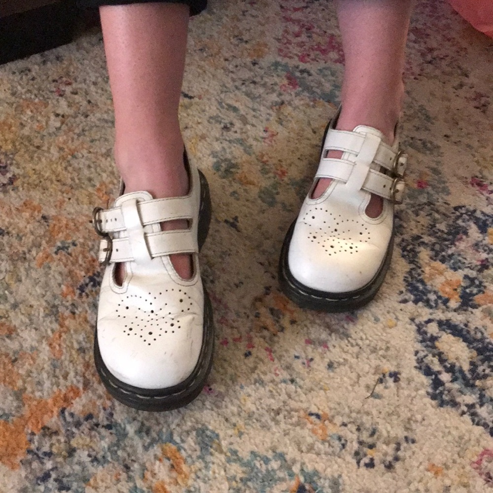 White mary jane classic doc martens